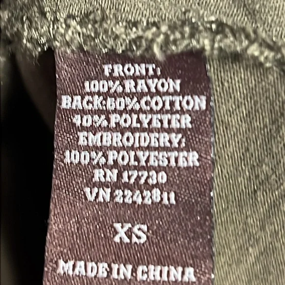 Knox Rose Olive Green Embroidered Tank Top - Picture 4 of 4